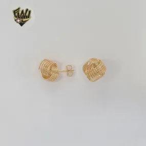 (1-1043-1) Gold Laminate - Knot Earrings - BGF