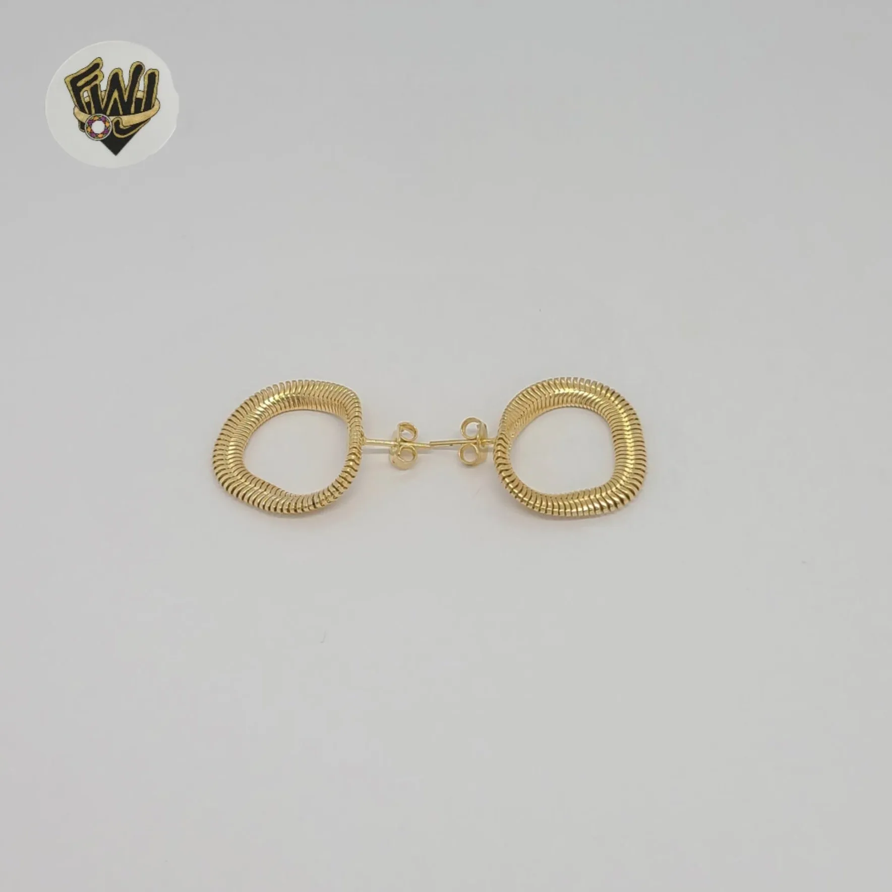 (1-1198-4) Gold Laminate - Magic Herringbone Earrings - BGF