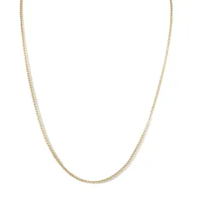 10K Gold Baby Curb Chain Necklace - 20