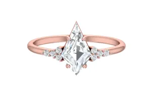 1.25ctw Kite cut engagement ring