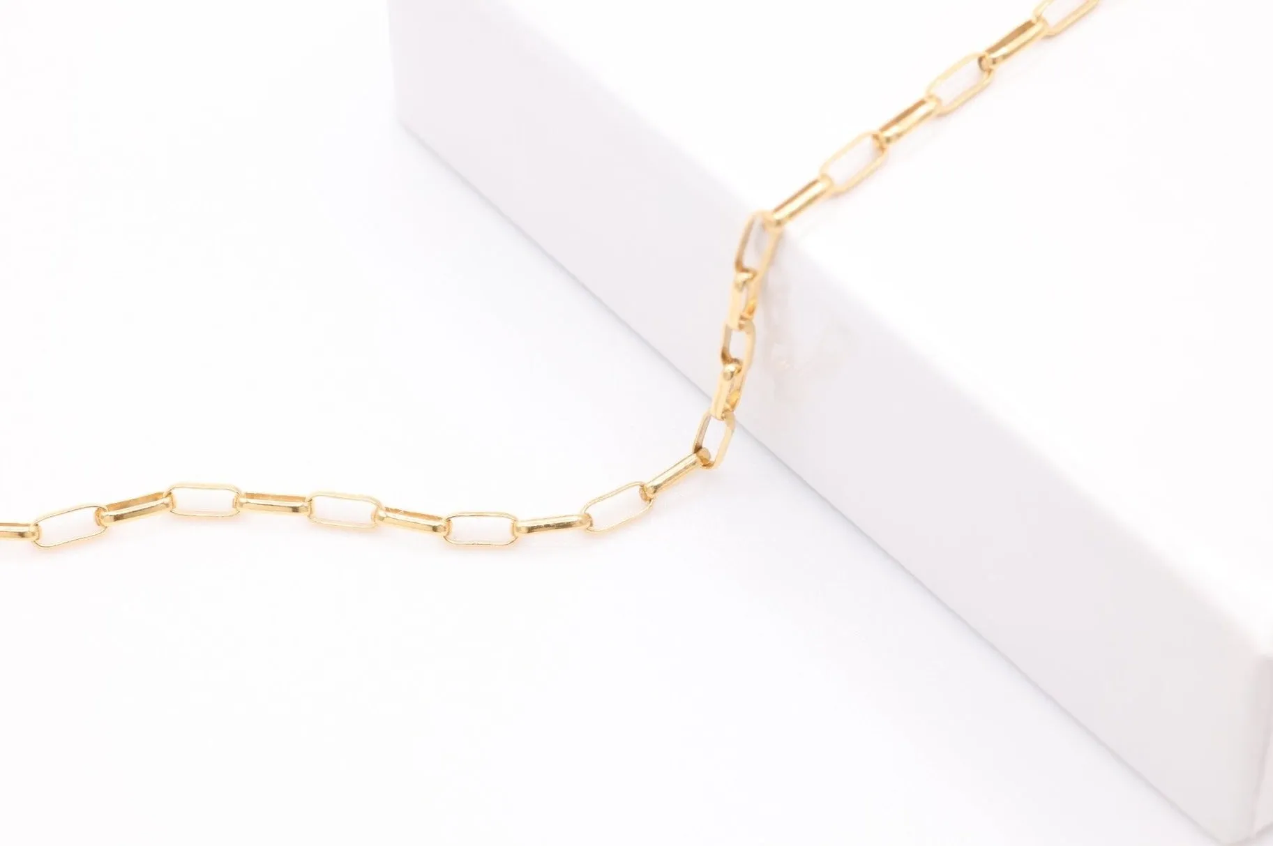 1.2mm Elongated Rolo Chain, 14K Gold-Filled, Pay Per Foot, Jewelry Making Chain