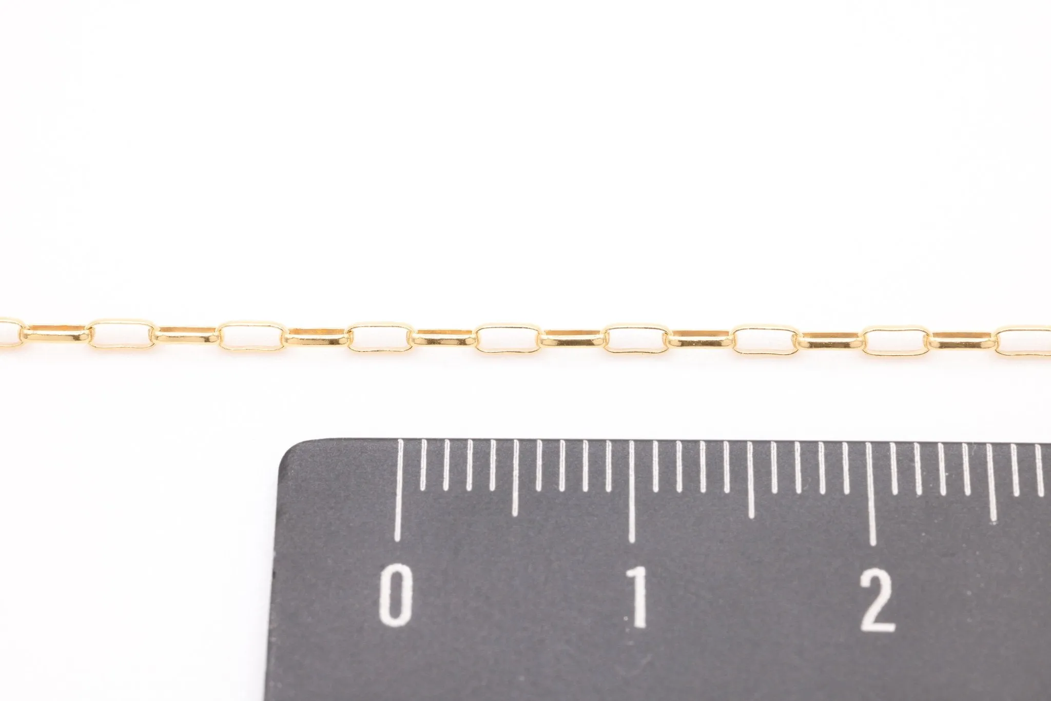 1.2mm Elongated Rolo Chain, 14K Gold-Filled, Pay Per Foot, Jewelry Making Chain