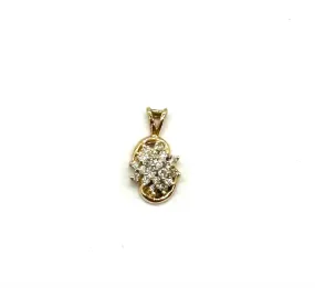 1/4 Ctw Diamond Cluster Pendant