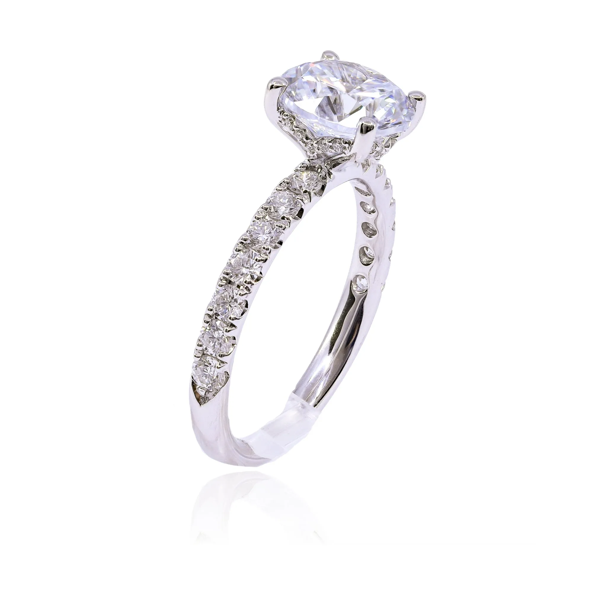 14K WHITE GOLD DIAMOND ENGAGEMENT RING - SETTING ONLY