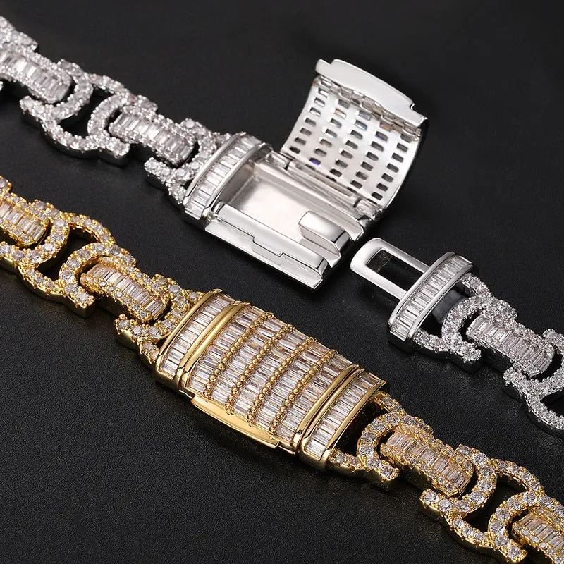 14mm Iced Out Byzantine Chain