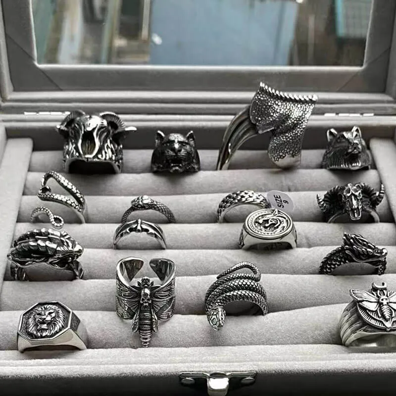 16 Animal Rings Set