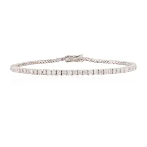 18K Gold Dainty Diamond Tennis Bracelet