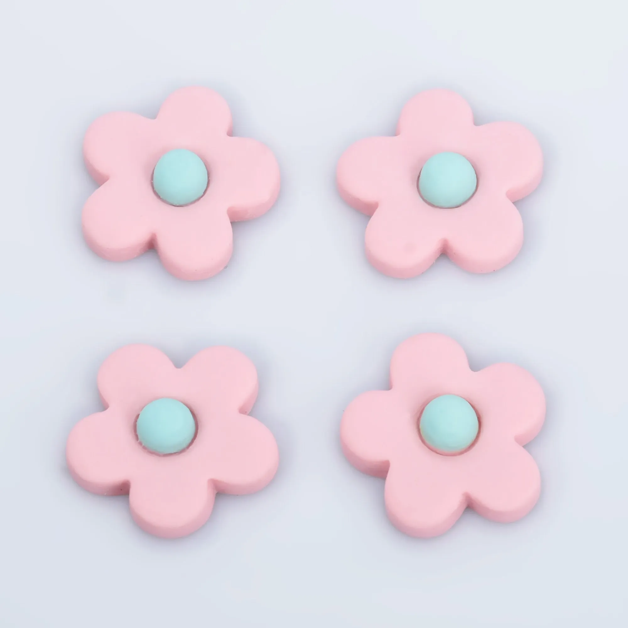 25mm Resin flower Flatback Cabochons Hair Clips Flowers Accessories Party Decoration DIY Jewelry 20pcs 102813