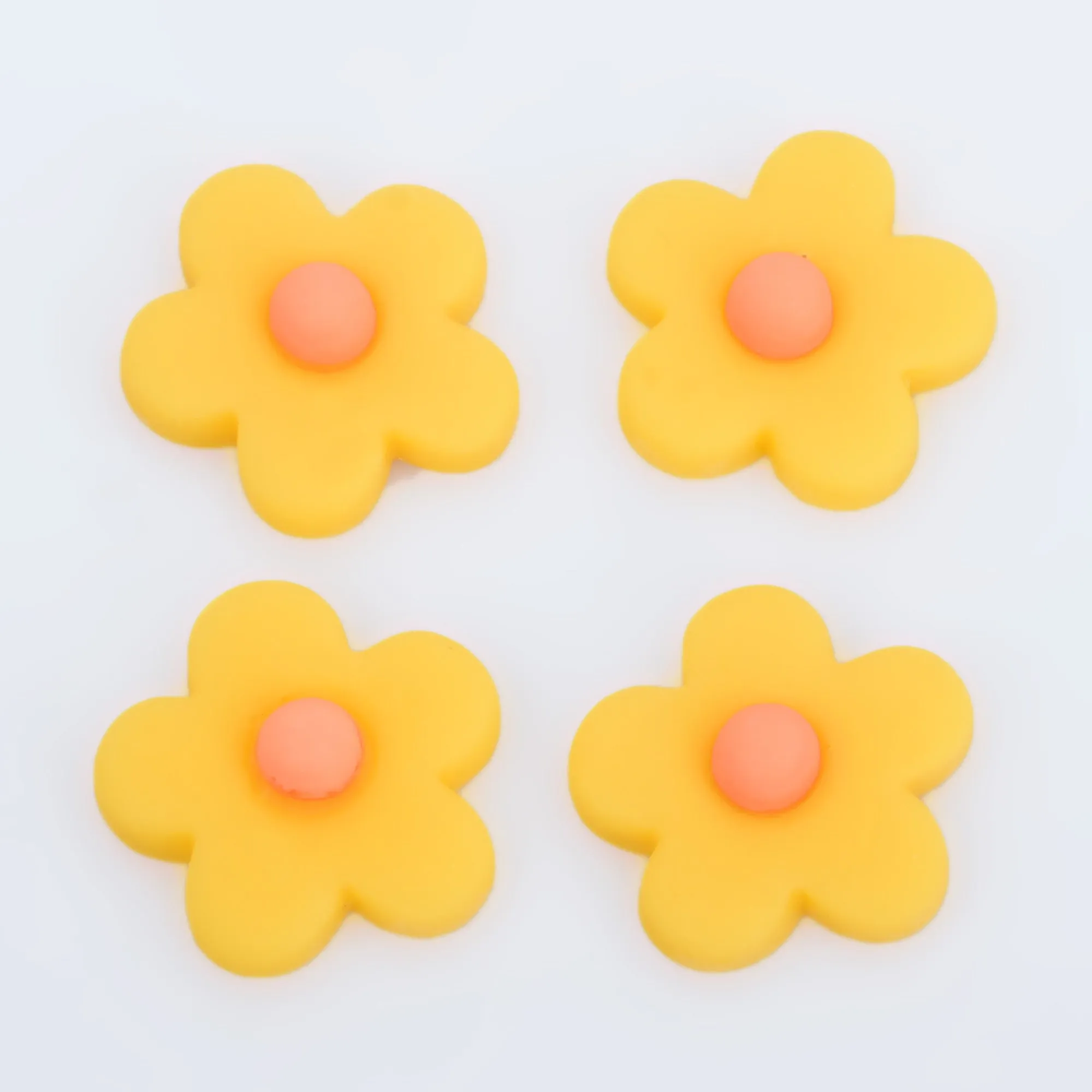 25mm Resin flower Flatback Cabochons Hair Clips Flowers Accessories Party Decoration DIY Jewelry 20pcs 102813