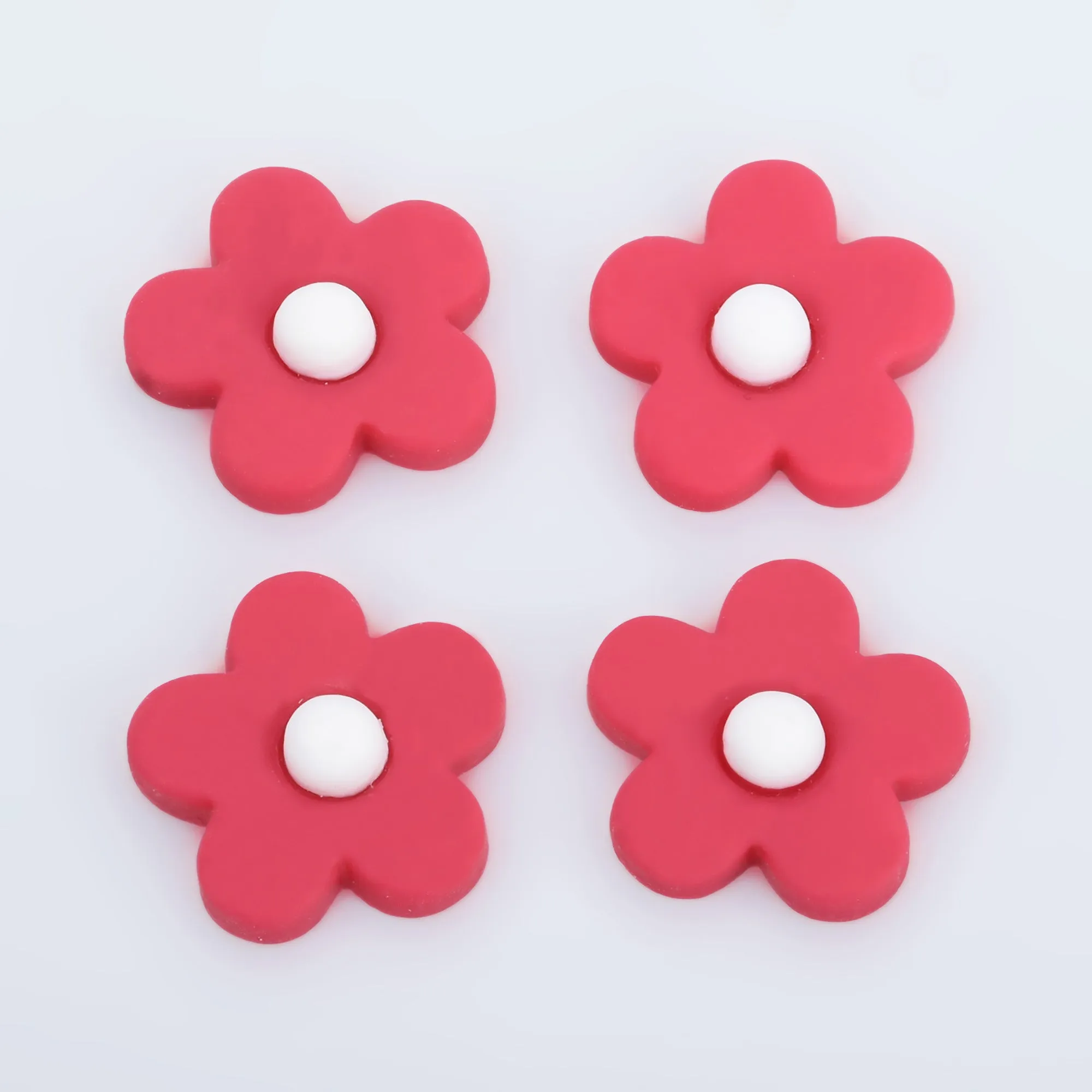 25mm Resin flower Flatback Cabochons Hair Clips Flowers Accessories Party Decoration DIY Jewelry 20pcs 102813