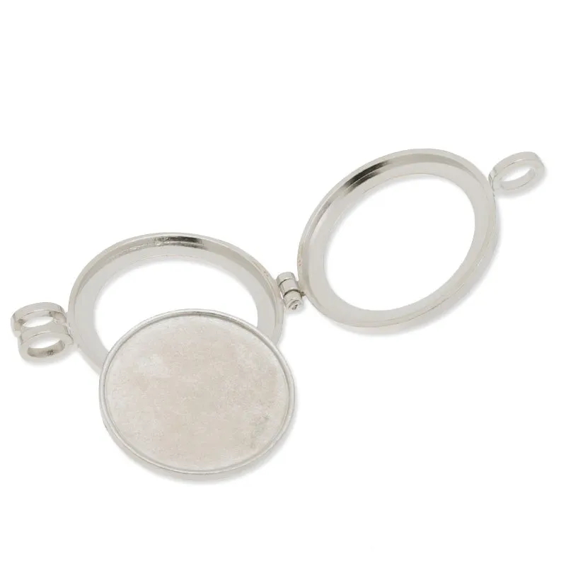 30MM Living locket,Nickel,Round,5pcs/Lot