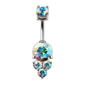 316L Stainless Steel Enchanted Aurora Borealis Navel Rings