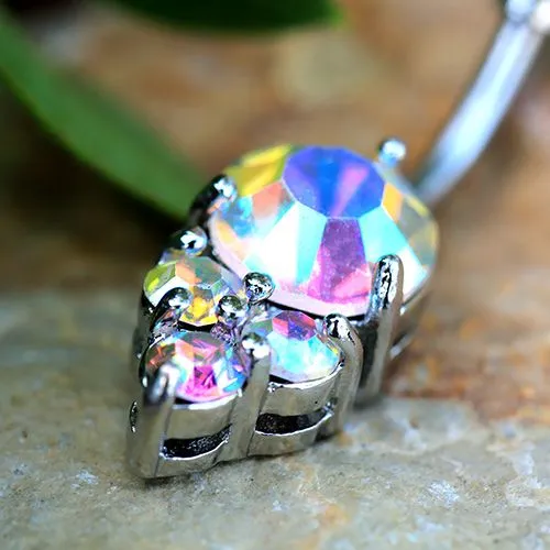 316L Stainless Steel Enchanted Aurora Borealis Navel Rings