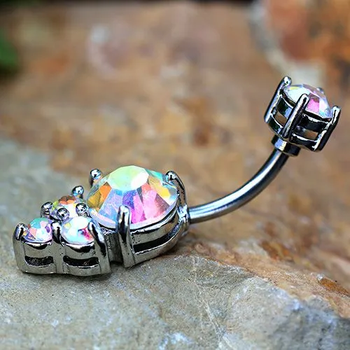 316L Stainless Steel Enchanted Aurora Borealis Navel Rings