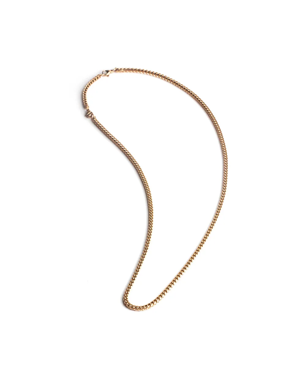 3mm foxtail necklace in stainless steel with a bronze plated finish