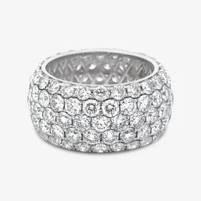 5 Row Diamond Eternity Statement Ring