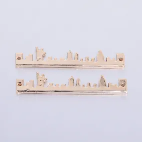 About 48*20mm City Necklace City Pendant Minimalist Necklace Jewelry visitors necklace Washington Skyline Pendant Necklace gold 1pcs