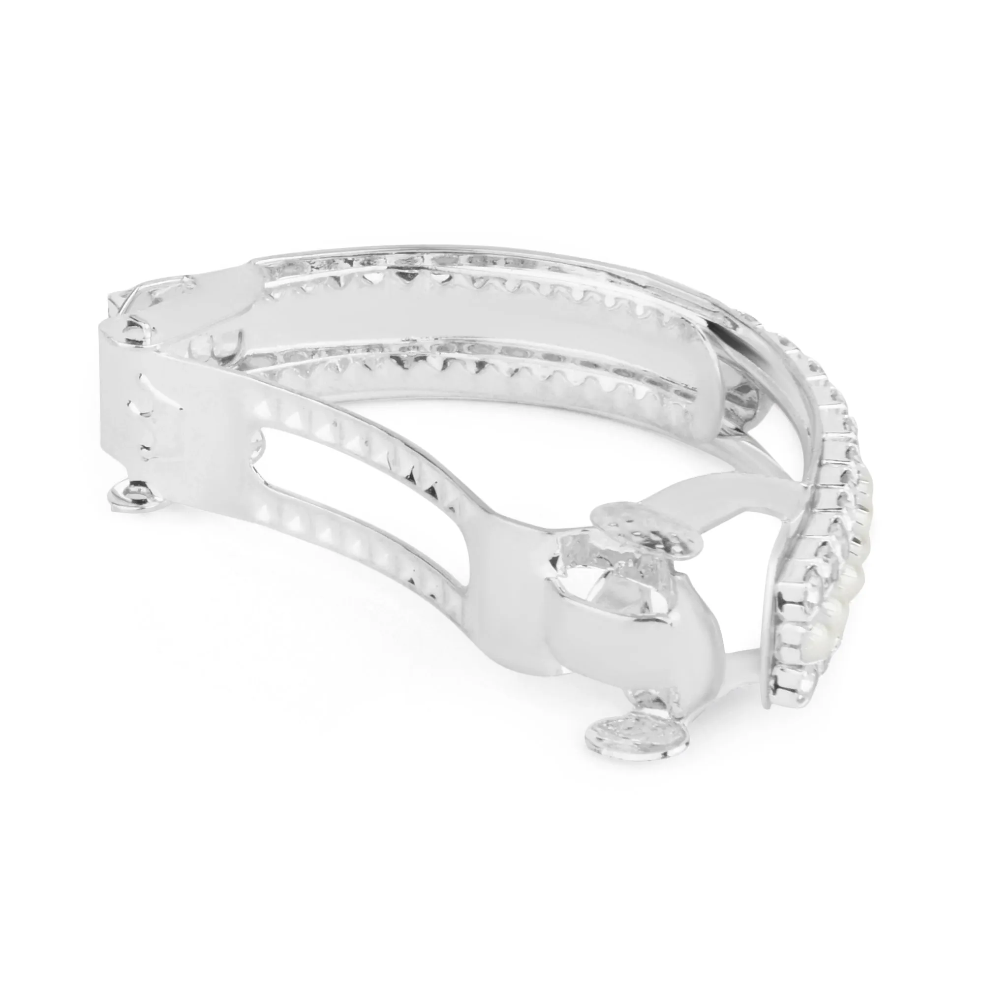 Accessorize London Silver Sparkle Diamante Barrette Hair Clip