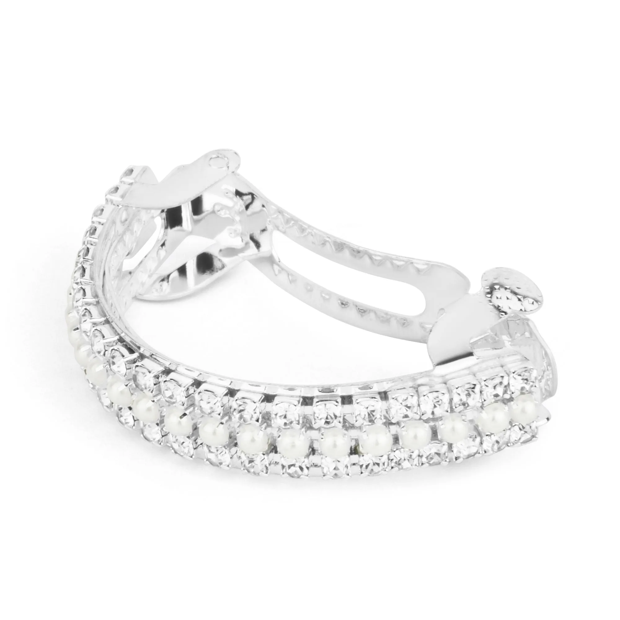 Accessorize London Silver Sparkle Diamante Barrette Hair Clip