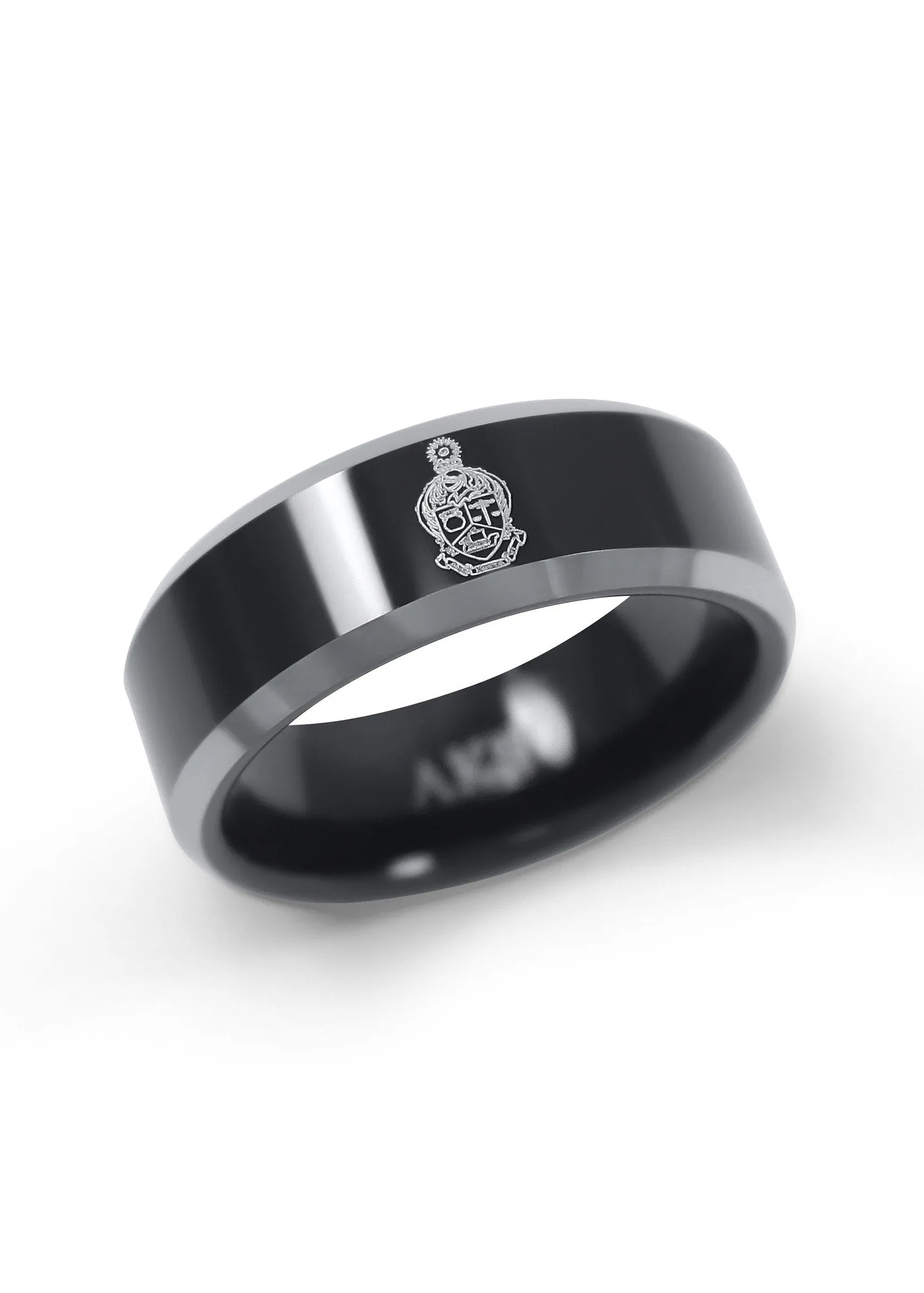 Alpha Kappa Psi Black Tungsten Ring