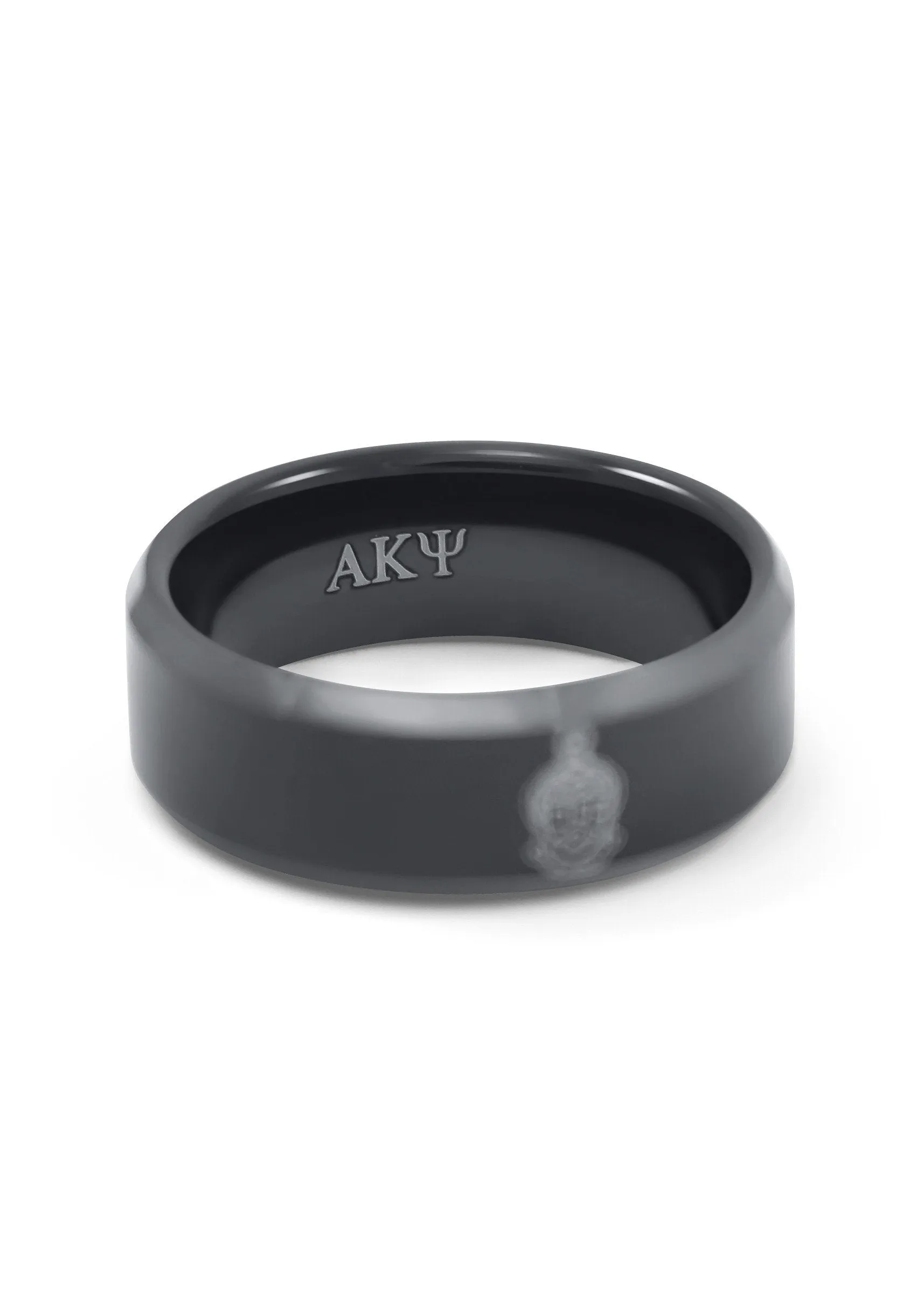 Alpha Kappa Psi Black Tungsten Ring