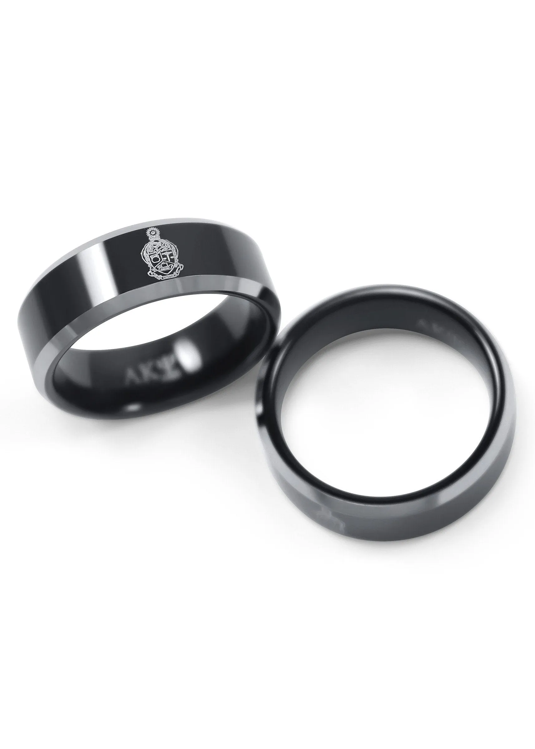 Alpha Kappa Psi Black Tungsten Ring