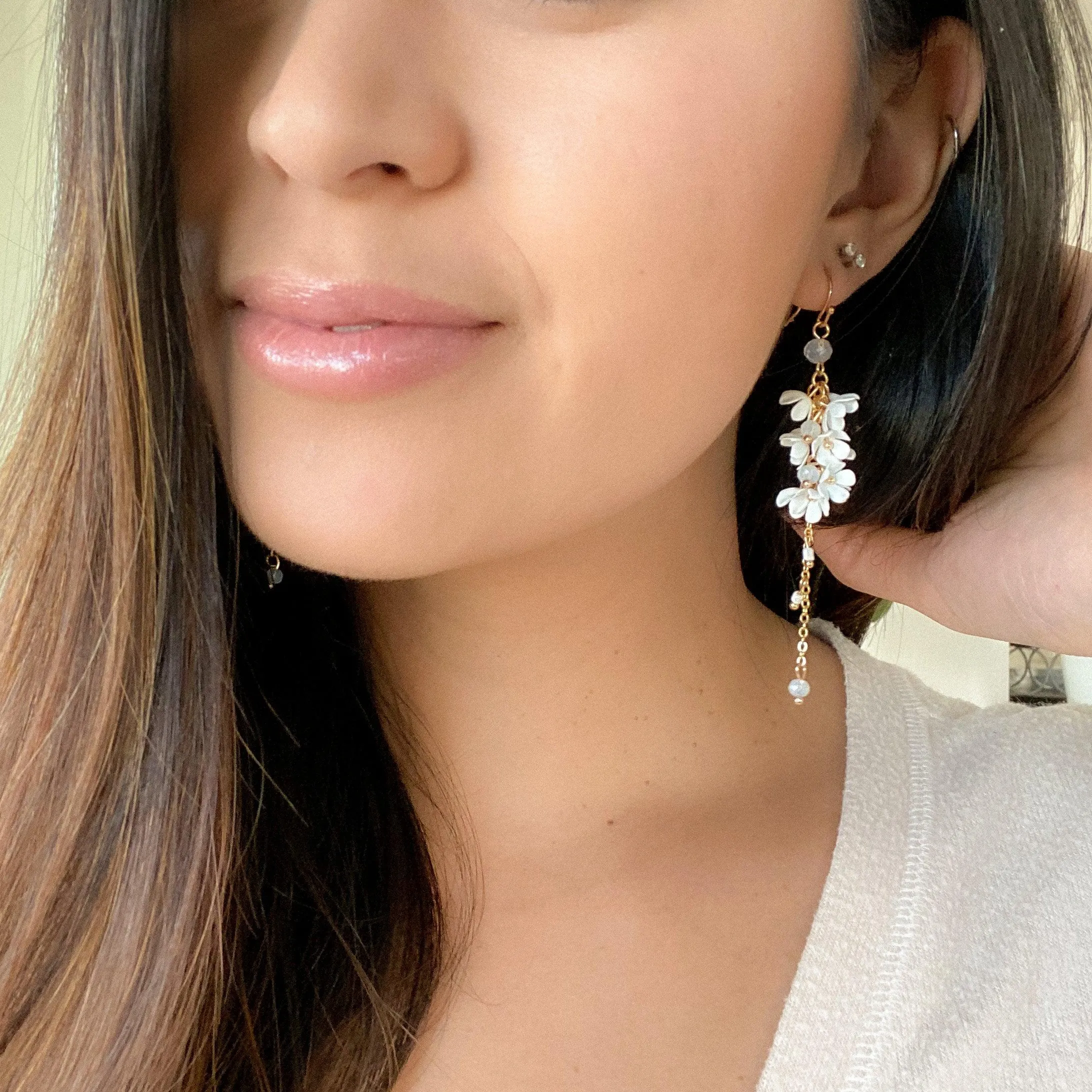 Angelica Flower Drop Earrings - 4 Colors!