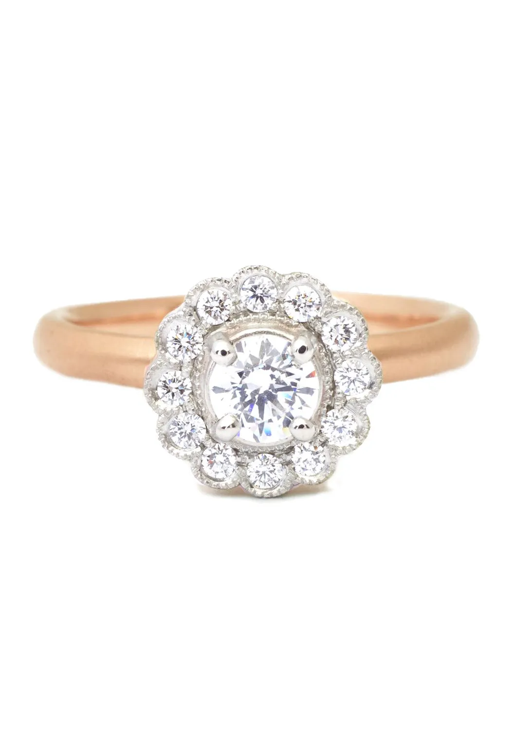 Anne Sportun Ava Scalloped Round Halo Diamond Ring