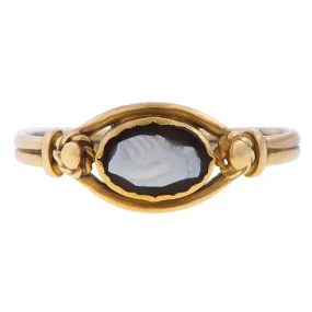 Antique Victorian Fede Cameo Ring