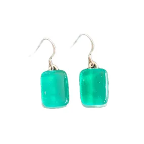 Artisan Glass drop earring Green