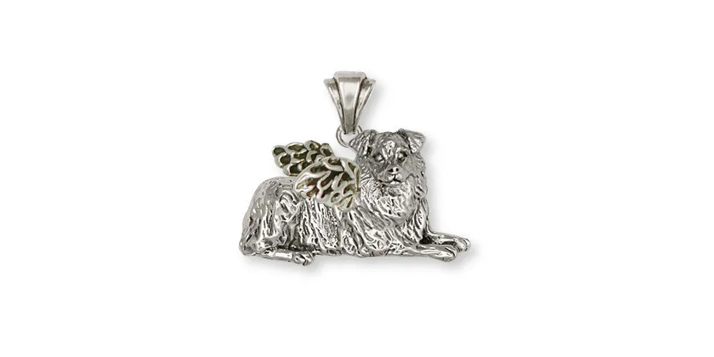 Australian Shepherd Pendant Jewelry Sterling Silver Handmade Dog Pendant AU2-AP