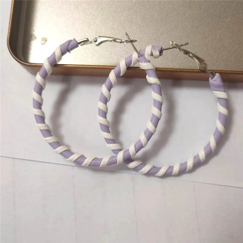 Black Crystal Twisted Big Hoop Earrings & Other Unique Hoop Earring Variants