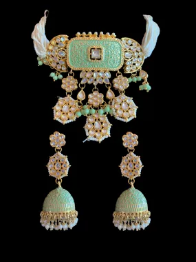 C233 kundan meenakari choker with earrings ( READY TO SHIP )