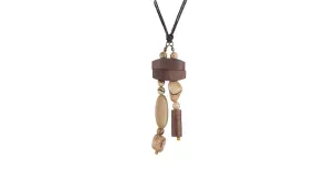 Chokers Wood Beads Pendant Necklace For Women