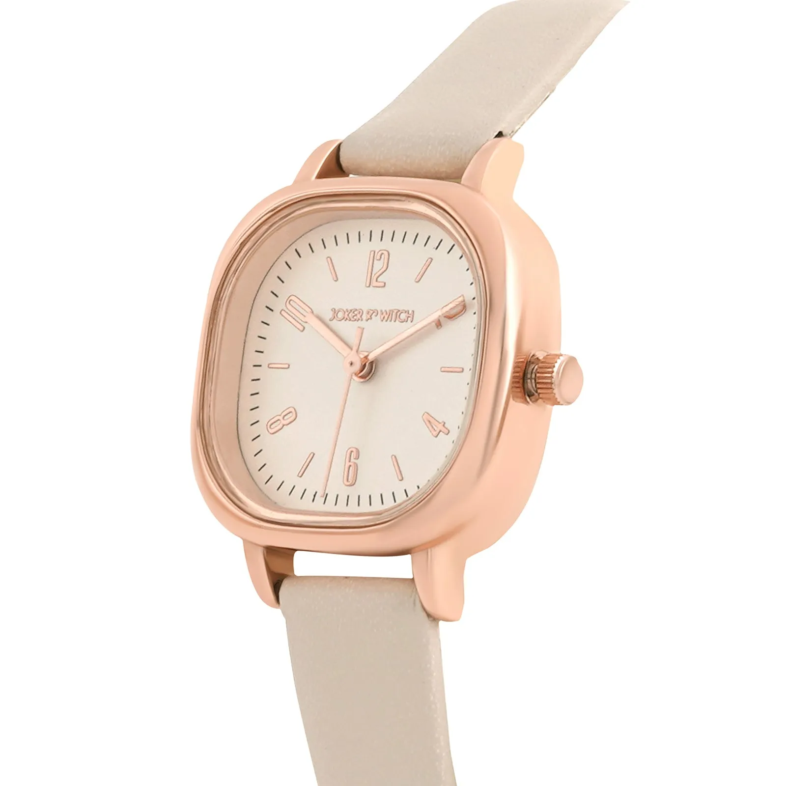 Cinque Rosegold Beige PU Strap Watch