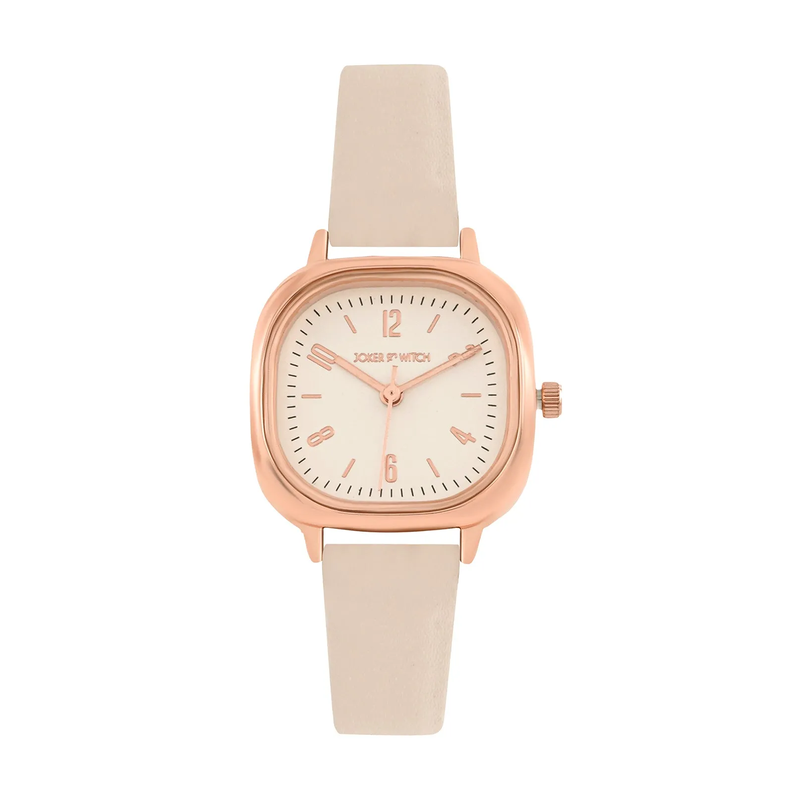 Cinque Rosegold Beige PU Strap Watch