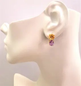 Citrine & Amethyst Separates Earrings