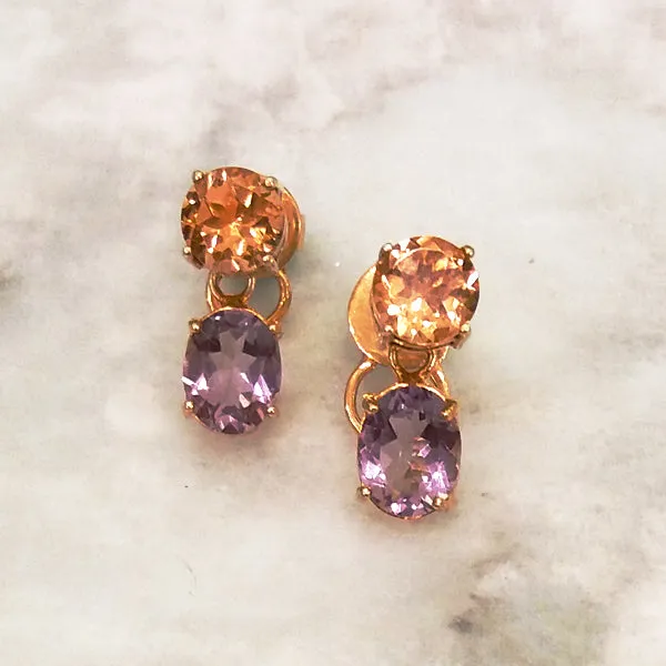 Citrine & Amethyst Separates Earrings