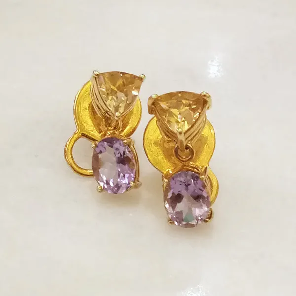 Citrine & Amethyst Separates Earrings