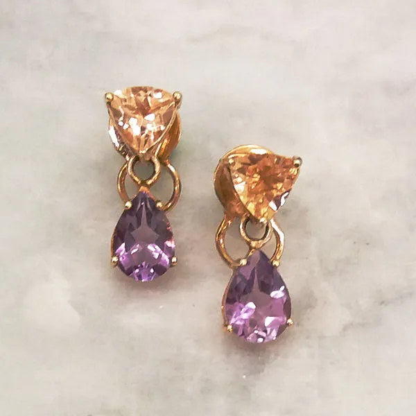 Citrine & Amethyst Separates Earrings