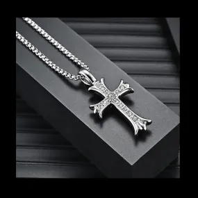 Cross Pendant Zirconium Stone Necklace