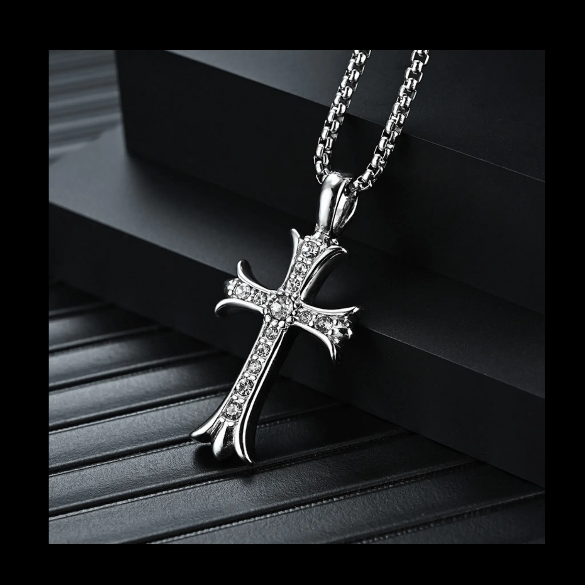 Cross Pendant Zirconium Stone Necklace