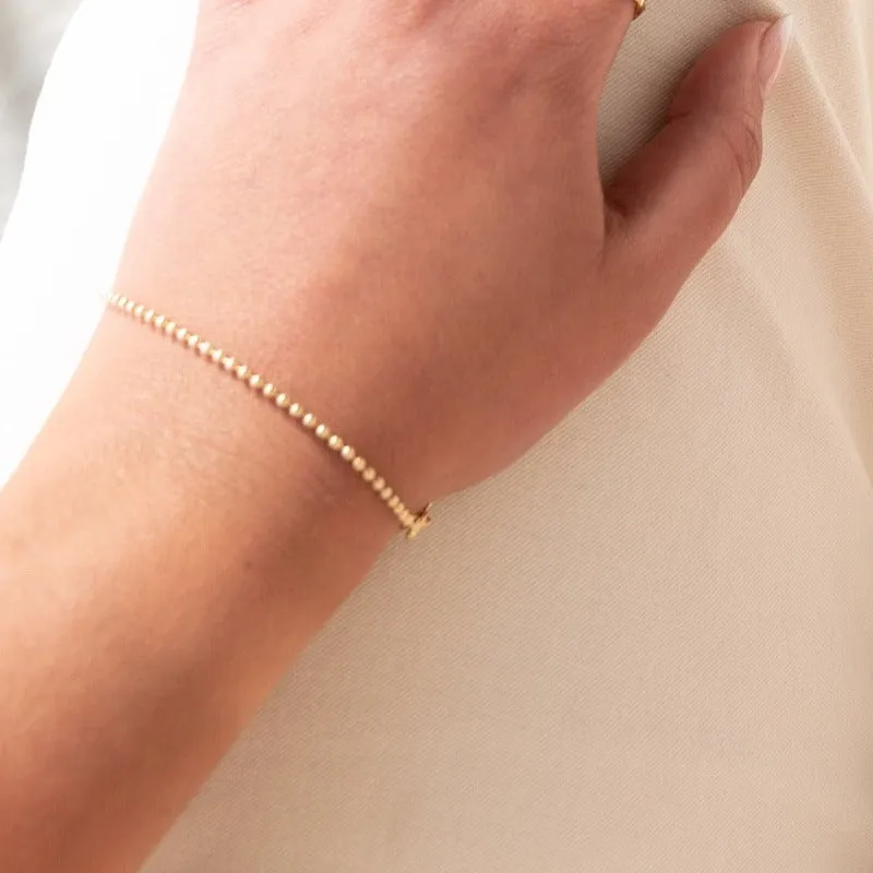 Dainty Gold Ball Bracelet