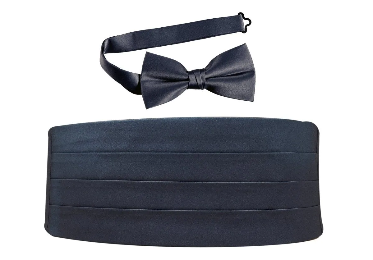 Deluxe Polyester Satin Cummerbund and Bow Tie Sets