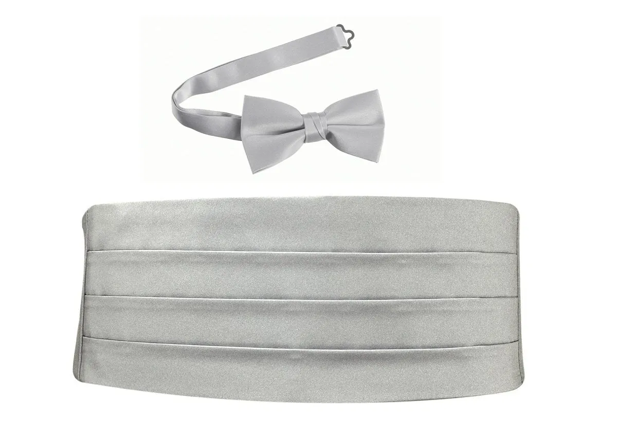 Deluxe Polyester Satin Cummerbund and Bow Tie Sets