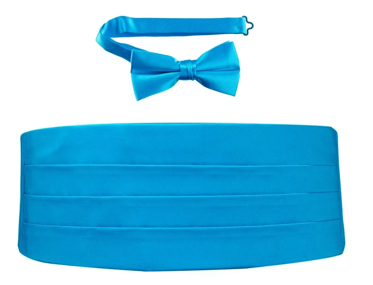 Deluxe Polyester Satin Cummerbund and Bow Tie Sets