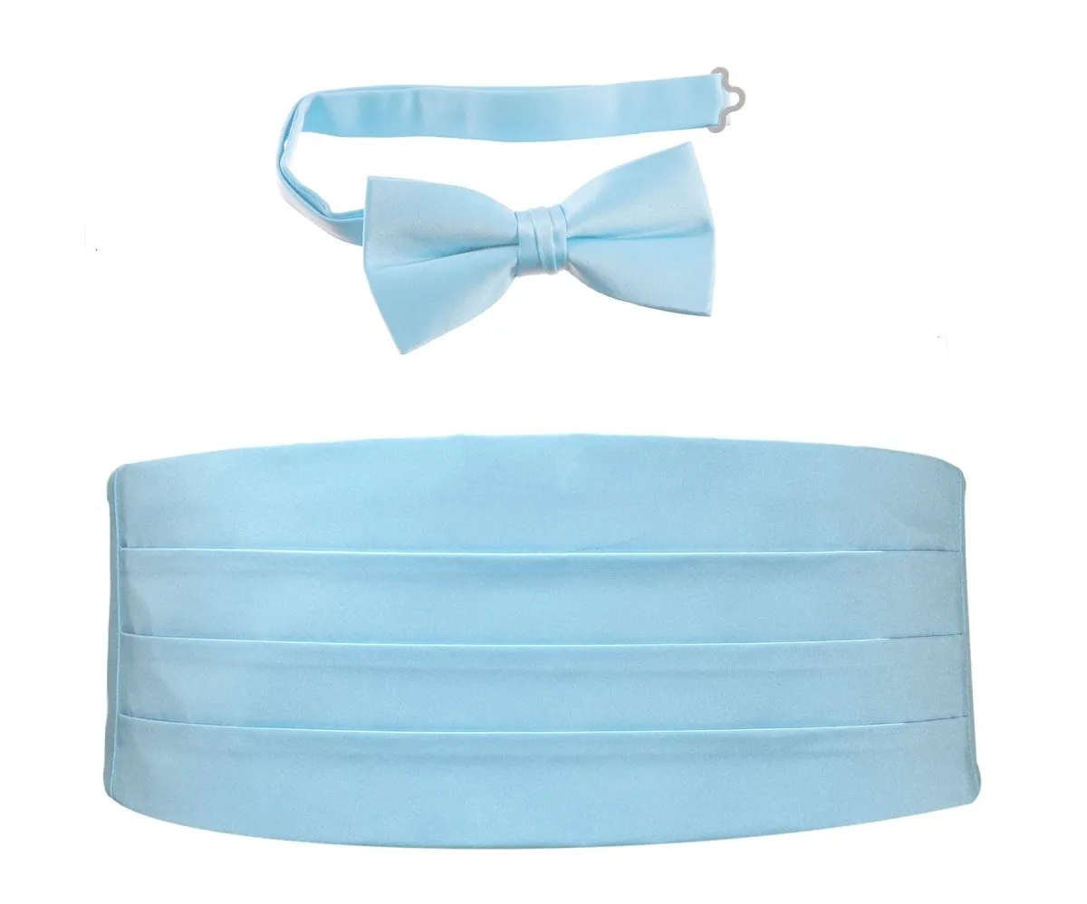 Deluxe Polyester Satin Cummerbund and Bow Tie Sets