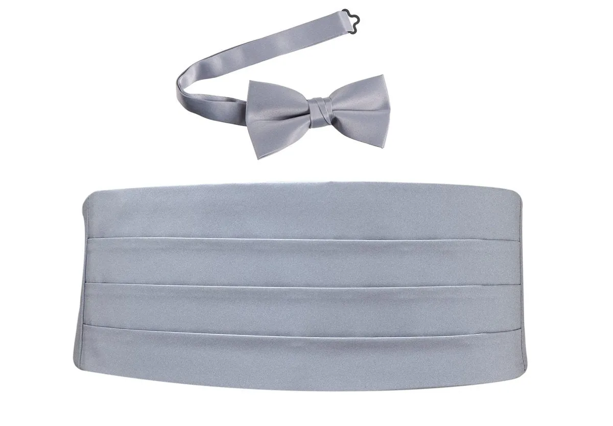 Deluxe Polyester Satin Cummerbund and Bow Tie Sets