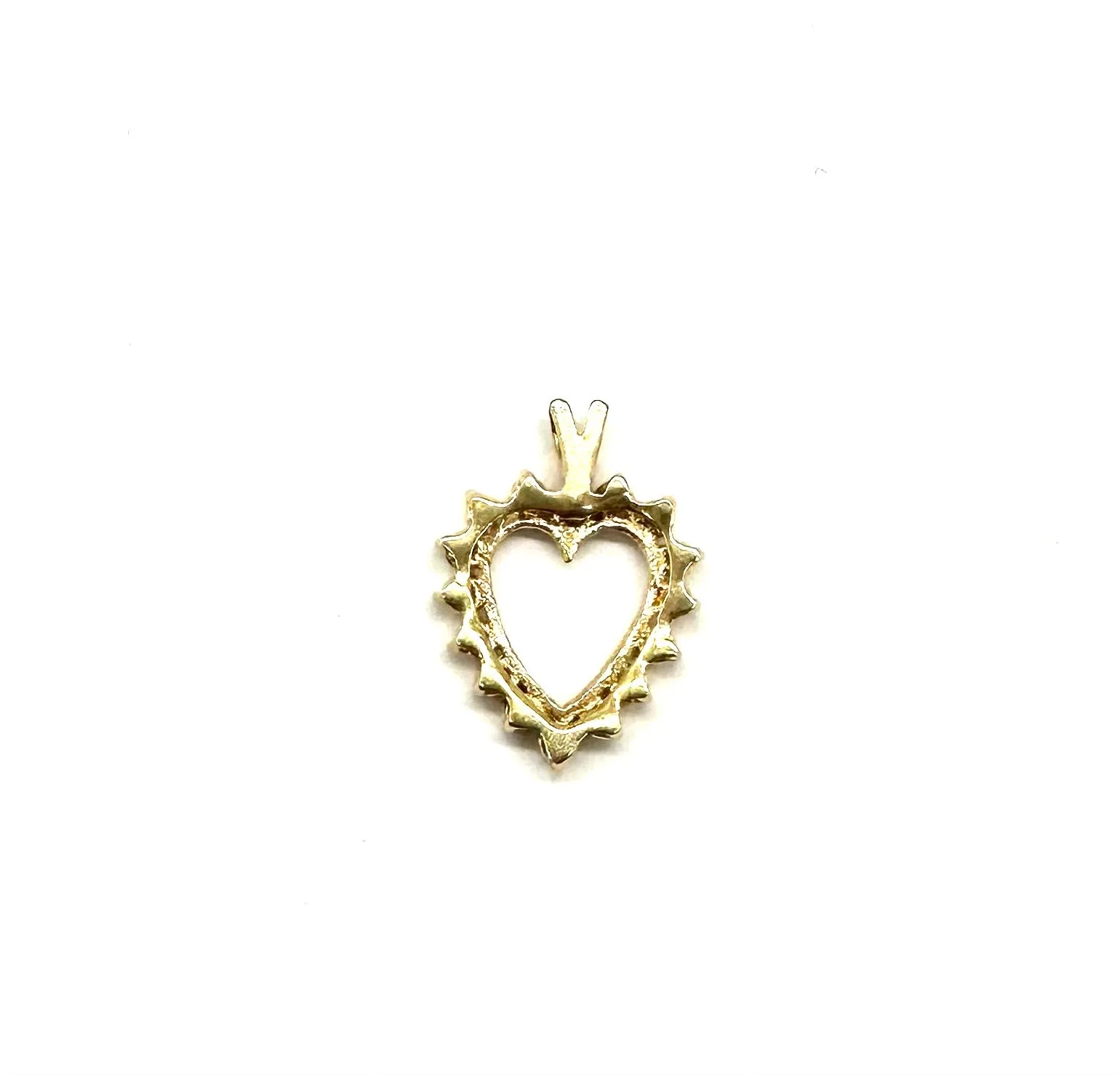 Diamond Accented Heart Outline Pendant