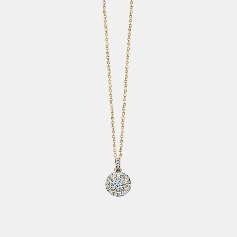 Diamond Illusion Halo Necklace